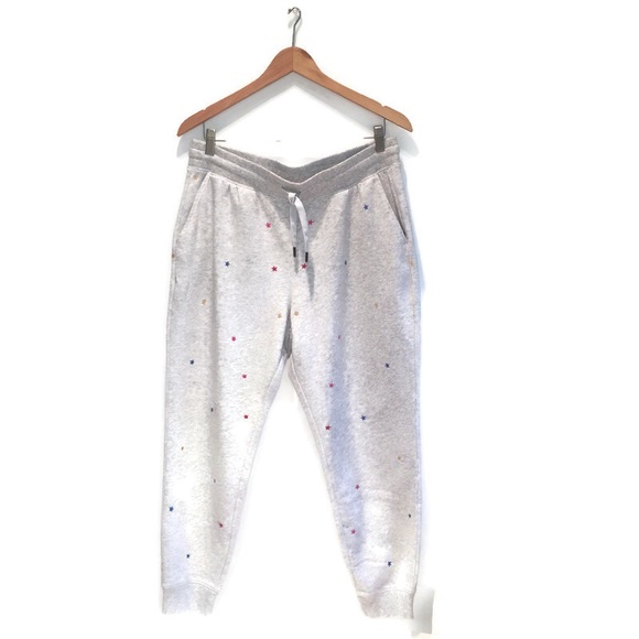 Old Navy Multi-coloured star embroidered, gray jogging pants, size Large. - Picture 12 of 12